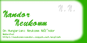 nandor neukomm business card